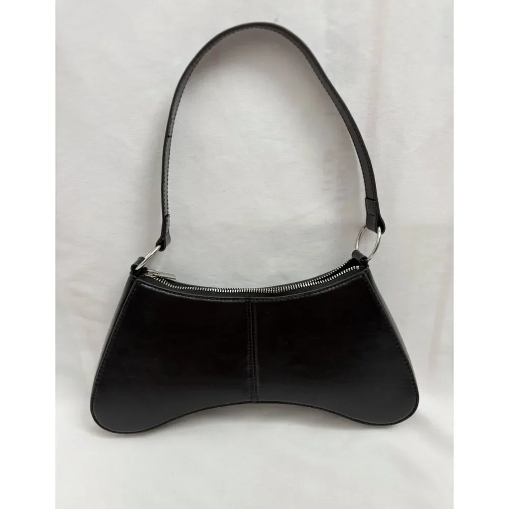 Divided Small Leather Shoulder Bag Purse Classy New Small Minimalist